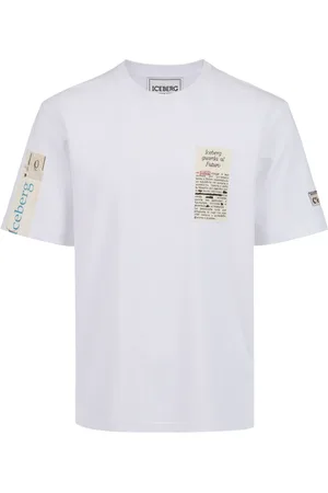 Iceberg Top, Herre, Hvid, 2XL, Bomuld, Regular fit hvid bomuldsjersey t-shirt