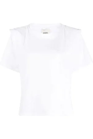 Isabel Marant Top, Herre, Hvid, L, Uld, Structured Shoulder Tee