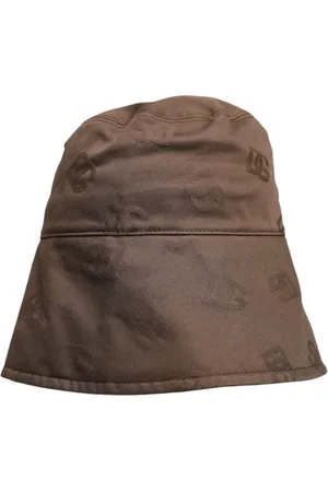 Dolce & Gabbana Tilbehør, Herre, Brun, 58 CM, Bomuld, Brun Monogram Bomuldsspandehat