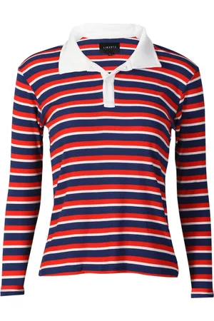 Liberté Top, Dame, Flerfarvet, S, Uld, Stribet LS Polo Bluse
