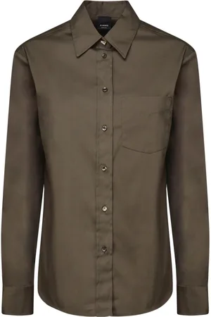 Pinko Bluser & Skjorter, Dame, Grøn, 3XS, Bomuld, Corea Skjorte