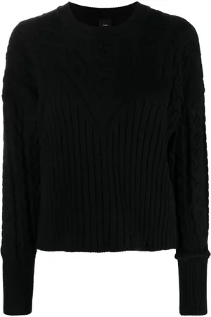 Pinko Strik, Dame, Sort, XS, Nylon, Armadillo Sweater