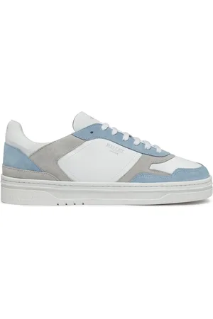 Mallet Sko, Herre, Flerfarvet, 44 EU, Læder, Luksus Grå Blå Læder Sneakers