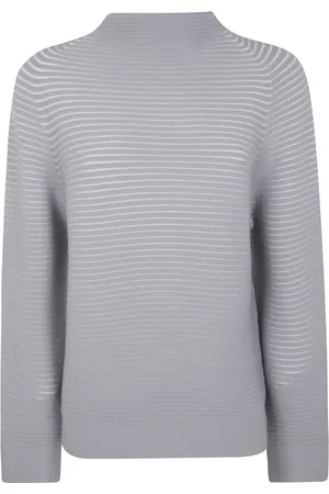 Issey Miyake Strik, Dame, Grå, M, Uld, Knit Circle Top