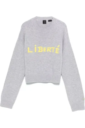 Pinko Strik, Dame, Grå, L, Uld, Kohona Sweater