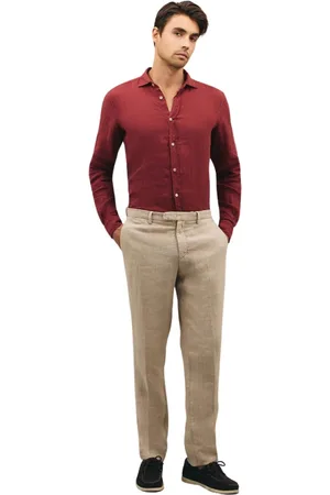 Boglioli Bukser, Herre, , XL, Linned, Linned Tapered Chinos