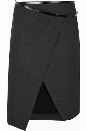 Serafini Nederdel, Dame, Grå, M, Uld, Uld Skirt Elegant Stil