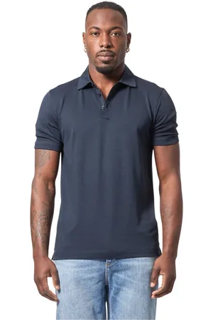 HUGO BOSS Top, Herre, Blå, S, Tyl, Blå Polo Shirt Regular Fit