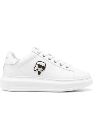 Karl Lagerfeld Sko, Dame, Hvid, 36 EU, Læder, Kapri Nft Lo Lace Sneakers