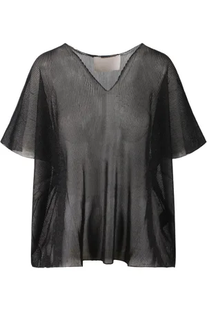 CIRCUS HOTEL Bluser & Skjorter, Dame, Sort, M, Polyester, Lurex V-Neck Ærmeløs Top