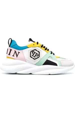 Philipp Plein Sko, Dame, Flerfarvet, 41 EU, Casual Canvas Trainers