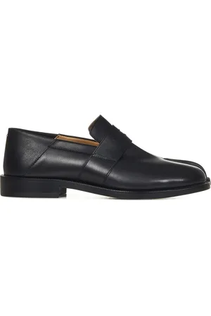 Maison Margiela Sko, Dame, Sort, 40 EU, Læder, Sort Slip-On Tabi Penny Loafer