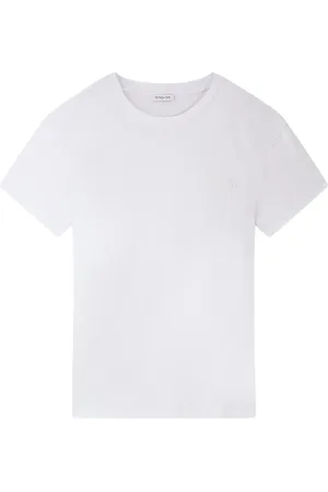 Patrizia Pepe Top, Dame, Blå, S, Bomuld, Logo Essential T-shirt Kunst