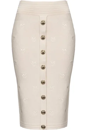 Pinko Nederdel, Dame, , S, Jacquard Piquet Pencil Skirt