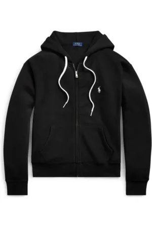 Ralph Lauren Sweathshirts & Hoodies, Dame, Sort, L, Bomuld, Zip-up Hætte Gilet