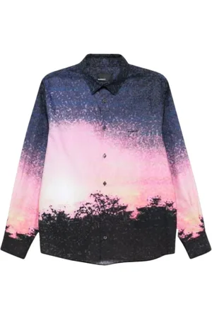 Rassvet Skjorte, Herre, Flerfarvet, L, Levende All-Over Print Skjorte