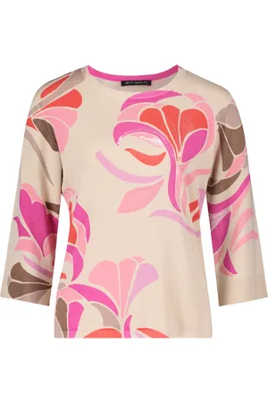 Betty Barclay Strik, Dame, Flerfarvet, 4XL, Uld, Blomstret Paillet Finstrik Trøje
