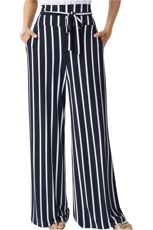 Joseph Ribkoff Bukser, Dame, Blå, 3XL, Uld, Stilfulde sorte vide bukser