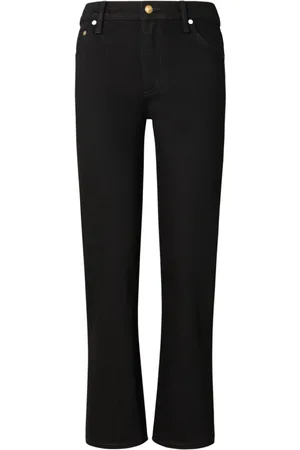 Tory Burch Bukser, Dame, Sort, W25, Denim, Sort denim cropped bukser