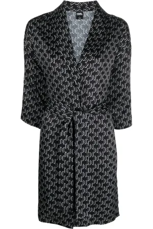 Karl Lagerfeld Nightwear & Lounge, Dame, Sort, XS, Kl Monogram Kimono