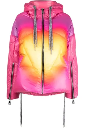 Khrisjoy Jakke, Dame, Lyserød, S, Uld, Gradient Hooded Puffer Jacket