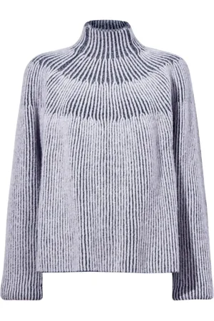 Proenza Schouler Strik, Dame, Grå, S, Uld, Jacquard Brynn Sweater