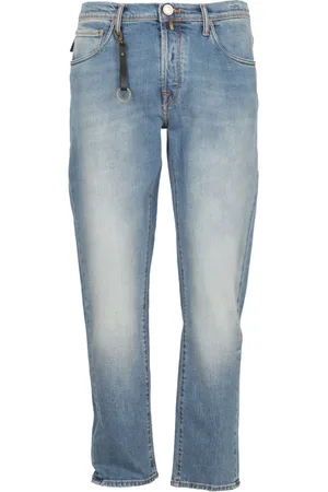Incotex Jeans, Herre, Blå, W34, Denim, Comfort Wash Denim Jeans