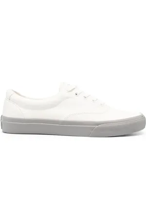 Ralph Lauren Sko, Herre, Hvid, 41 EU, Læder, Keaton-Tabii Low Top Lace Sneakers