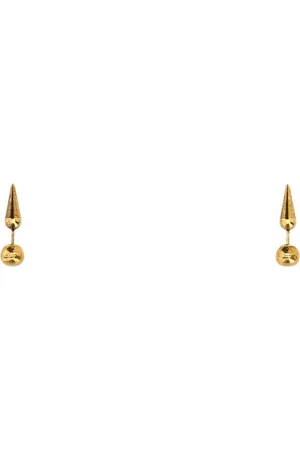 Jil Sander Tilbehør, Dame, Gul, ONE SIZE, Uld, Guld Metal Øreringe