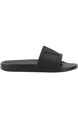 VALENTINO GARAVANI Sko, Herre, Sort, 41 EU, Uld, Præget VLogo Flade Sandaler