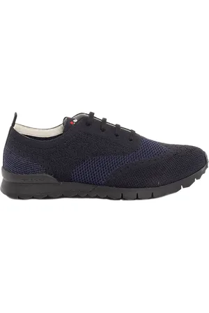 Kiton Sko, Herre, Blå, 41 EU, Navy Knit Sneakers