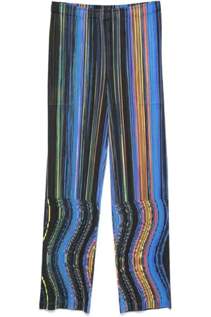 Issey Miyake Bukser, Dame, Flerfarvet, XL, Polyester, Warp Bukser