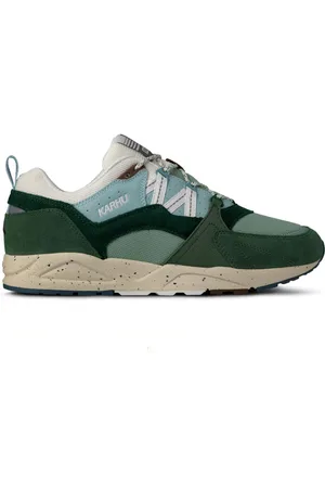 Karhu Sko, Herre, Grøn, 44 1/2 EU, Retrostil Sneakers med Premium Materialer