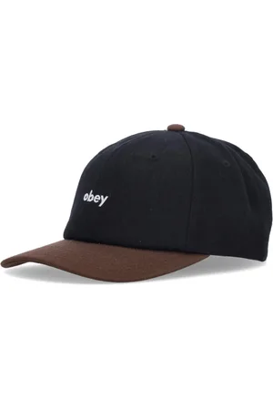 Obey Tilbehør, Herre, Sort, ONE SIZE, Uld, Buet Skygge Snapback Kasket Sort