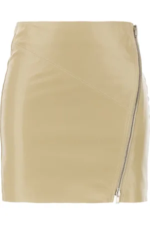 Isabel Marant Nederdel, Dame, , 2XS, Læder, Zip-Up Lædernederdel