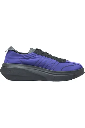 Y-3 Sko, Herre, Lilla, 44 EU, Læder, Shell Weave Sneakers med læderpaneler