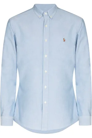 Ralph Lauren Skjorte, Herre, Blå, XL, Bomuld, Oxford Skjorte Bomuld Langærmet