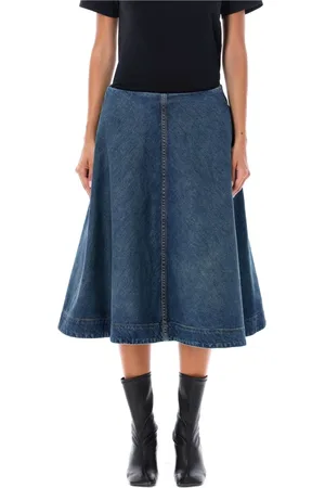Khaite Nederdel, Dame, Blå, W26, Bomuld, Renta Skirt