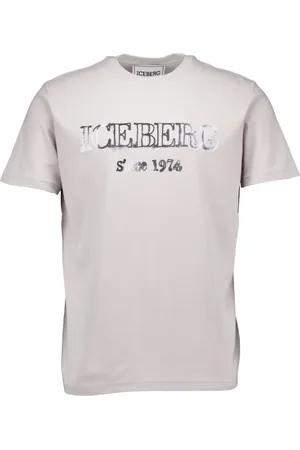 Iceberg Top, Herre, Grå, XS, Bomuld, Lysegrå T-shirt