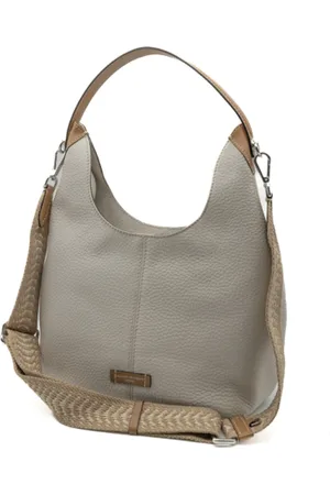 Gianni chiarini Taske, Dame, Grå, ONE SIZE, Uld, Sabbia Alessandra Skuldertaske