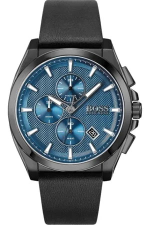 HUGO BOSS Tilbehør, Herre, Sort, ONE SIZE, Læder, Quartz Ur