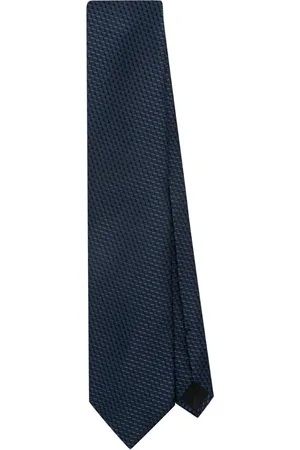 Tom Ford Tilbehør, Herre, Blå, ONE SIZE, Silke Geometrisk Slips
