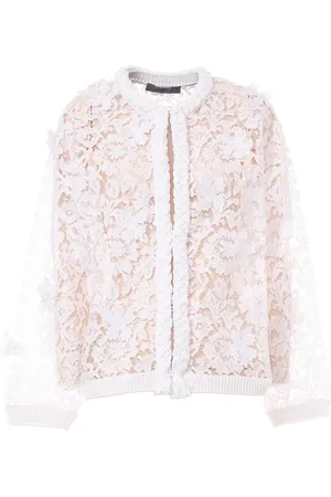 VALENTINO GARAVANI Strik, Dame, Hvid, XL, Uld, Stilfuld TOP
