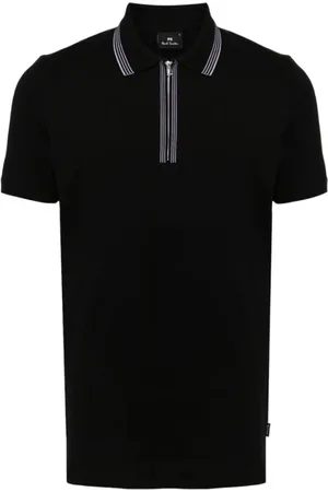 Paul Smith Top, Herre, Sort, XS, Bomuld, Stribet-krave Bomulds Polo Shirt
