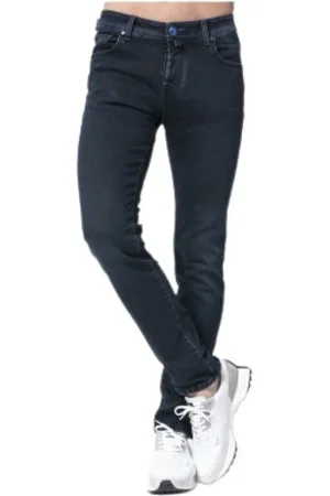 Jacob Cohen Jeans, Herre, Blå, W32, Bomuld, Slim Fit Stretch Jeans