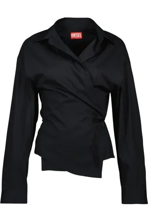 Diesel Bluser & Skjorter, Dame, Sort, XS, Tyl, Delphi V-Style Sort Skjorte