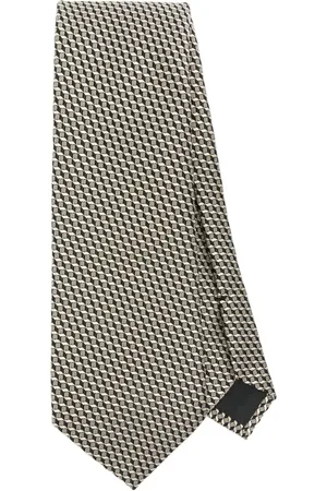 Tom Ford Tilbehør, Herre, Sort, ONE SIZE, Silke Geometrisk Slips