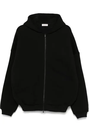 FEAR OF GOD Sweathshirts & Hoodies, Herre, Sort, M, Uld, Sort Lynlås Hættetrøje Sweater
