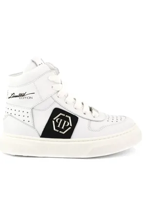 Philipp Plein Sko, Dame, Hvid, 36 EU, Læder, High Limited Sneakers 72892