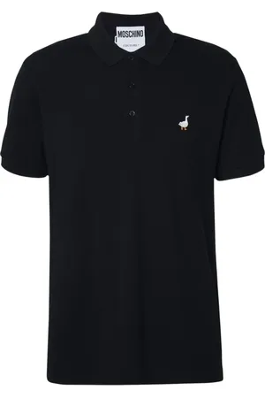 Moschino Top, Herre, Sort, S, Bomuld, Sort Bomuld Polo Skjorte